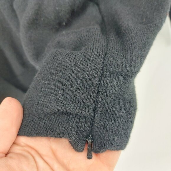 Brochu Walker Black Wool Cashmere Cardigan with side zip details Blaxk Small - Picture 5 of 7